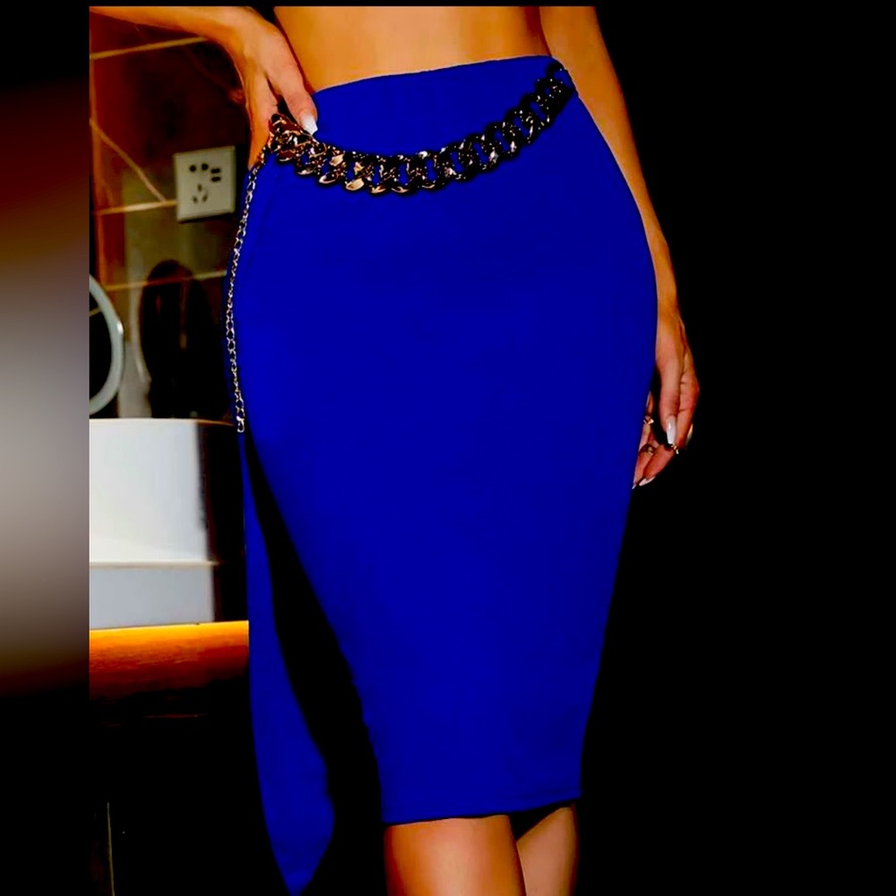 Royal blue skirt